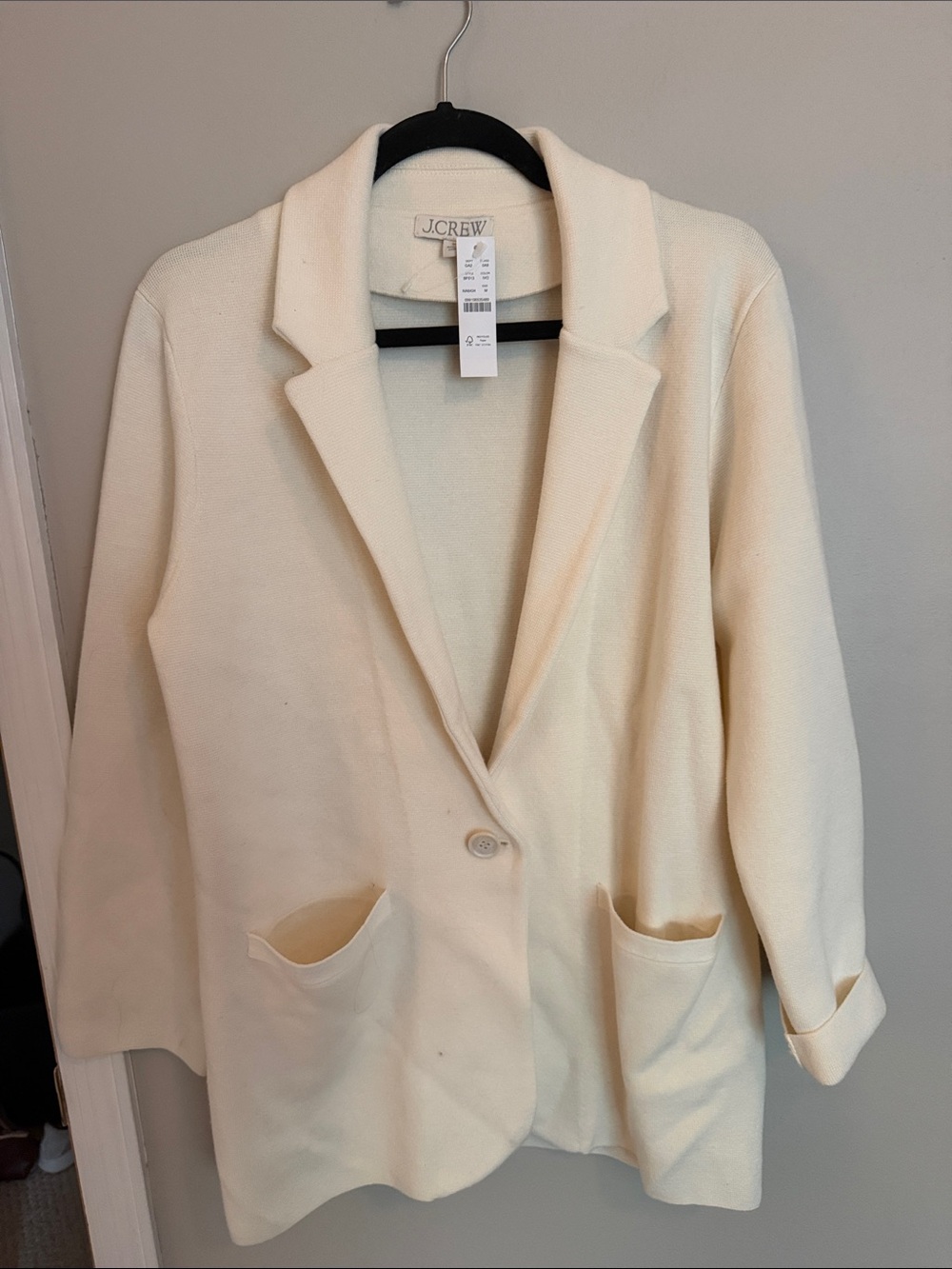 NWT J. Crew Off-White Single-Button Blazer